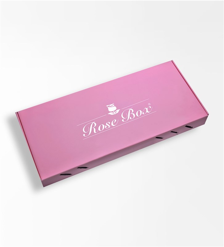 Romance - Pembe Kutuda 12 Adet Pembe Ve Beyaz Gül